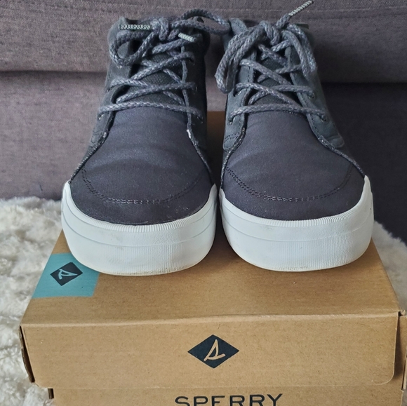 Sperry Crest Knoll Canvas Grey Shoes - Picture 8 of 10